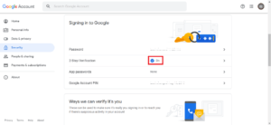 2-step Verification in Gmail