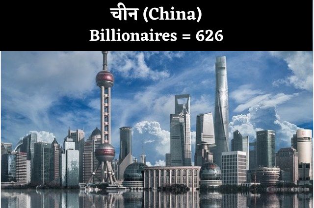 दुनिया के 10 सबसे ज्यादा अरबपतियों {Billionaires} वाले देश China