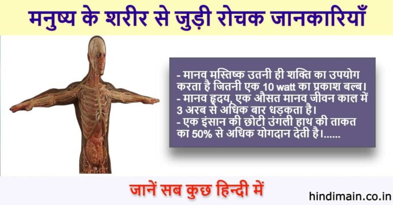 interesting facts about human body in hindi